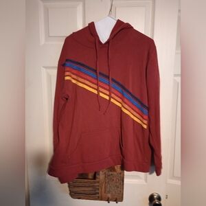 Women's No Boundaries Red Love Hoodie with Striped Design Size XXL